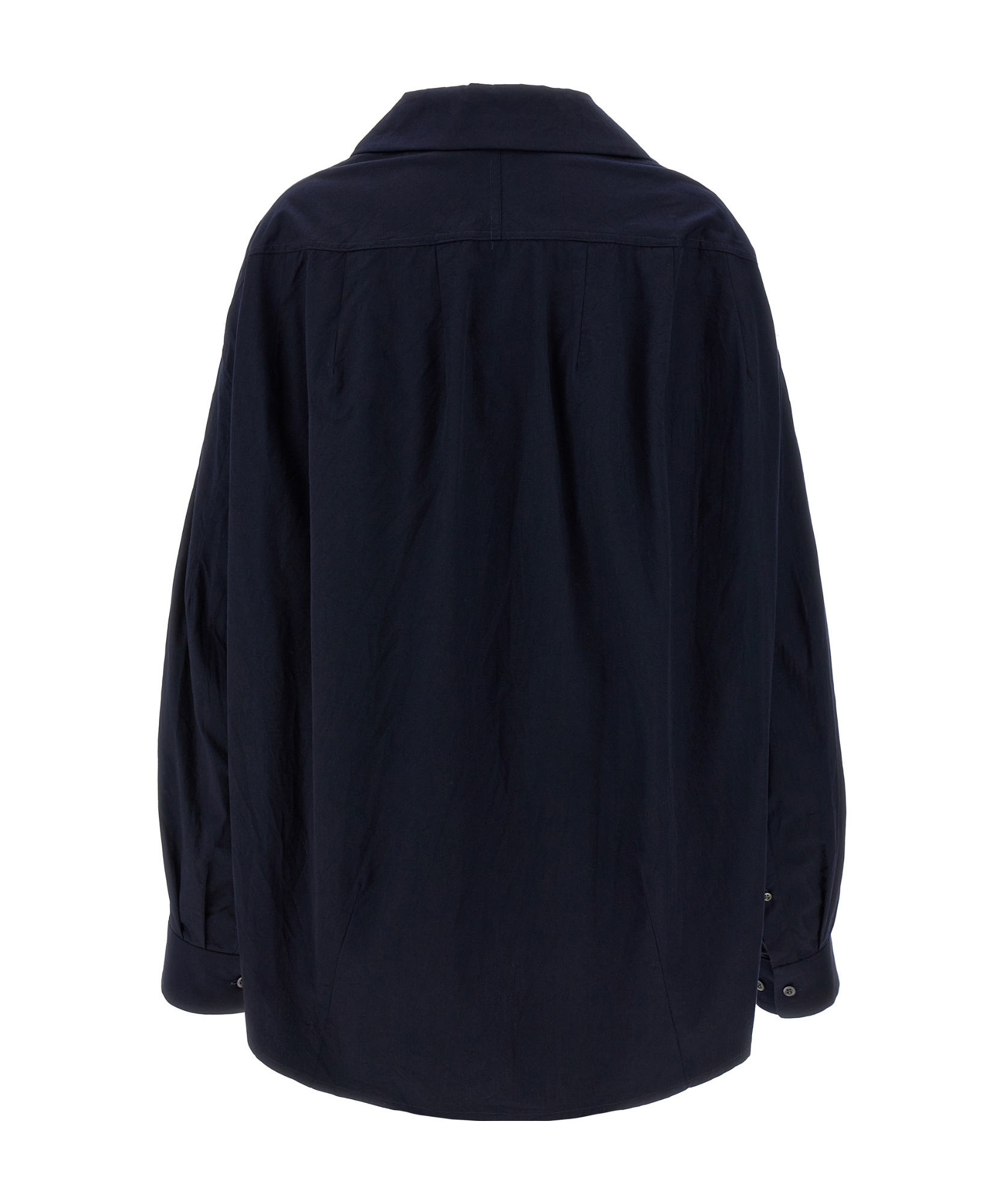 Dries Van Noten Collared Neck Long Sleeves Plain Pattern Blouse In Black