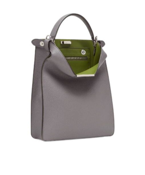Fendi Peekaboo X-lite Small Shoulder Bag In Gray
