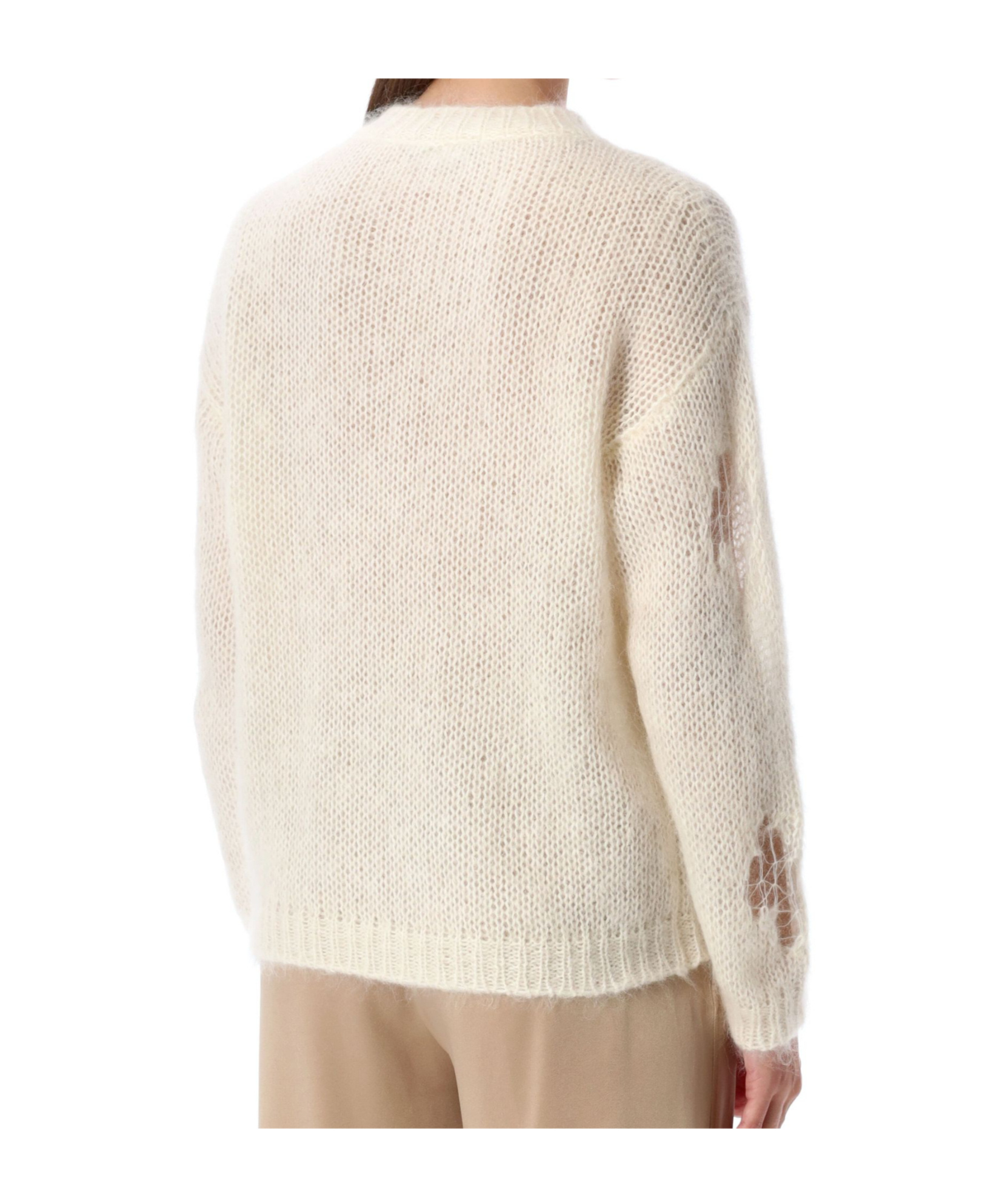 Fabiana Filippi Mohair Sweater Featuring Gold Accents In Neutral