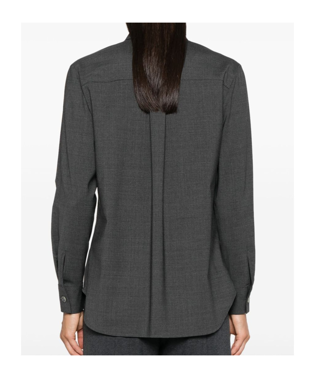 P.a.r.o.s.h Pocket Buttoned Shirt In Gray