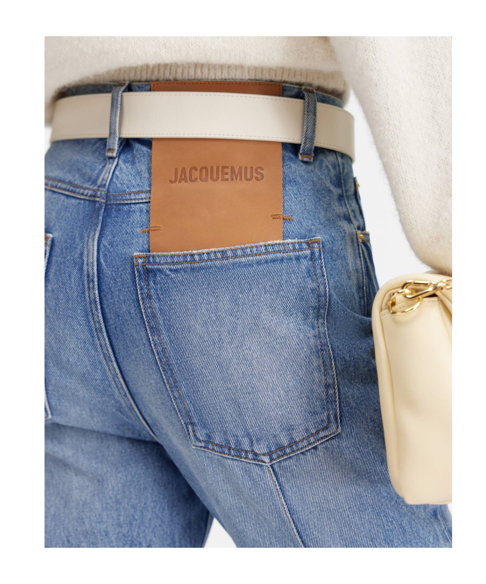 Jacquemus Cropped Flared Jeans In Blue