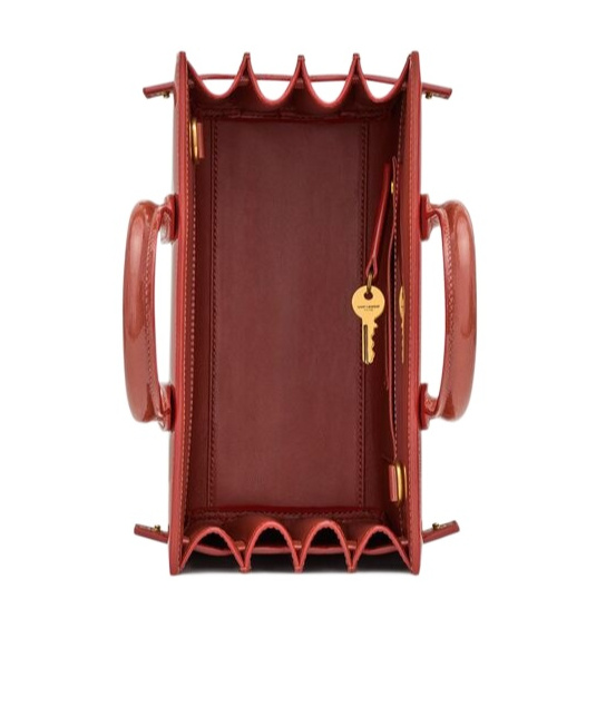 Saint Laurent Double Handle Shoulder Bag In Brown