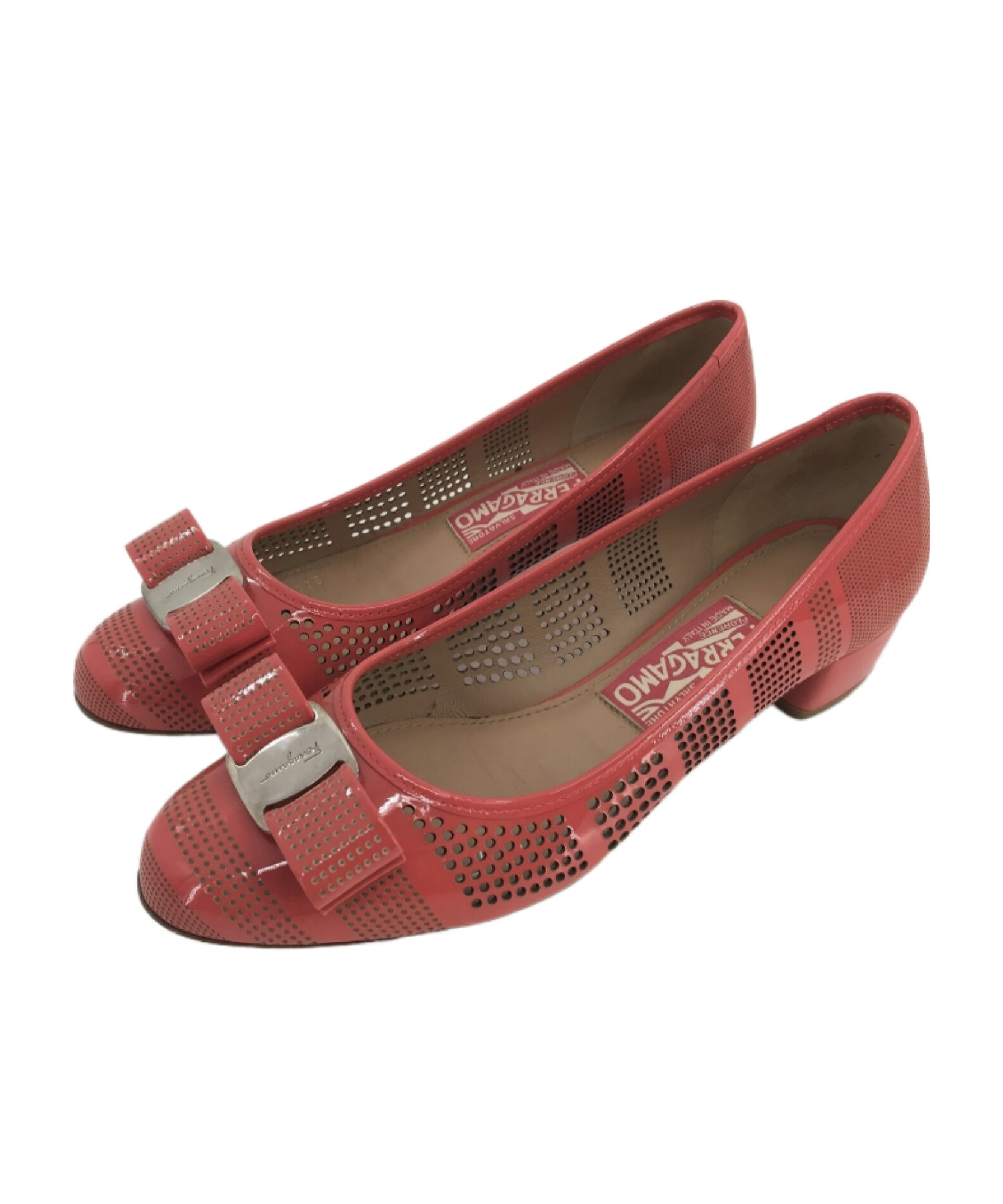 Ferragamo Logo Bow Ballet Shoes In Multicolor