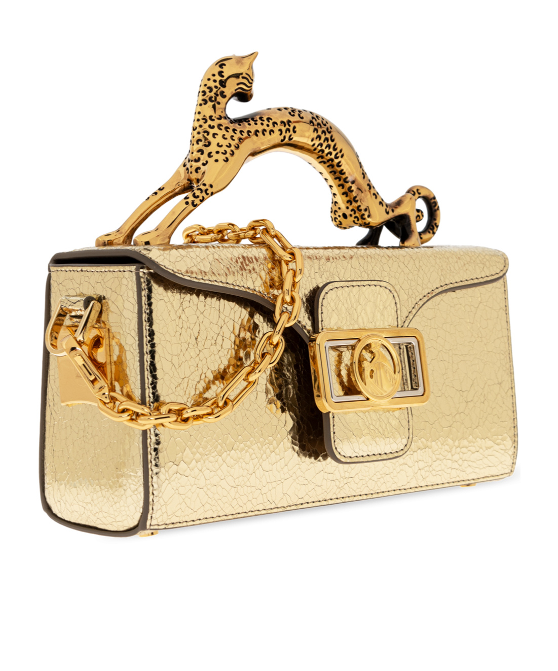 Shop Lanvin Nano Pencil Cat Mini Bag In Nude