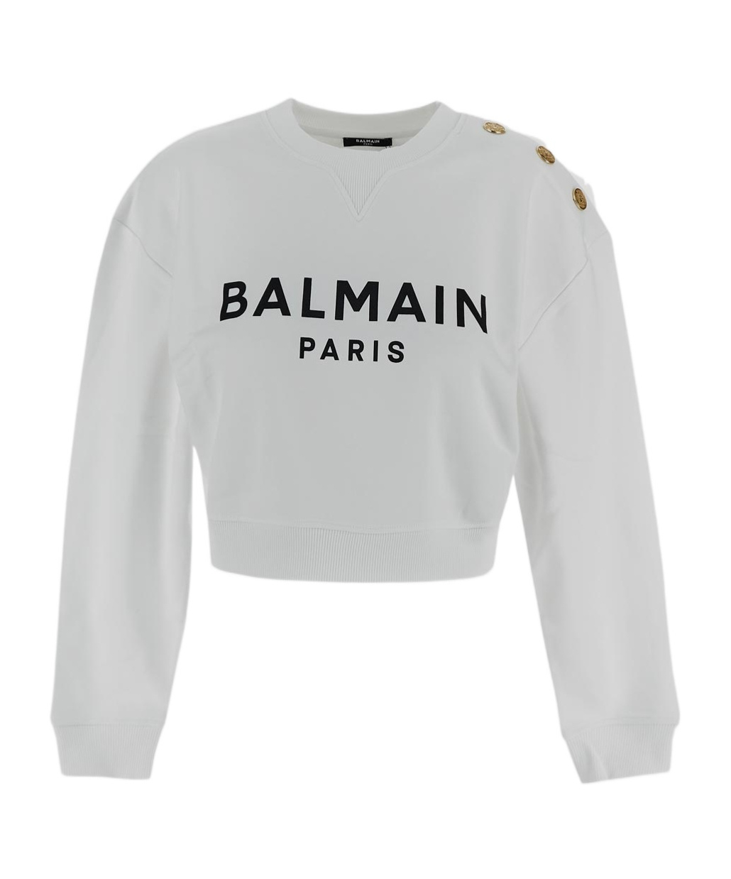 Balmain Logo-print Sweatshirt In Gray