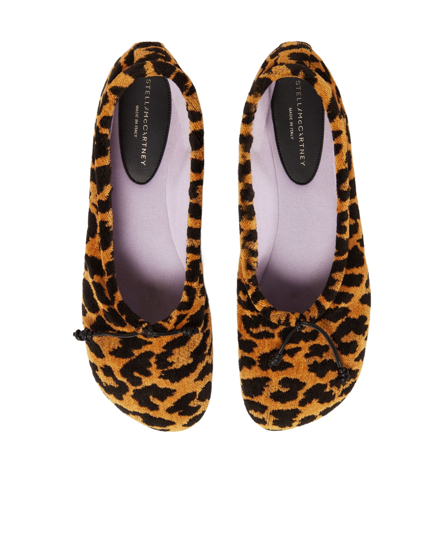 Stella Mccartney Ryder Leopard Print Ballet Flats In Black