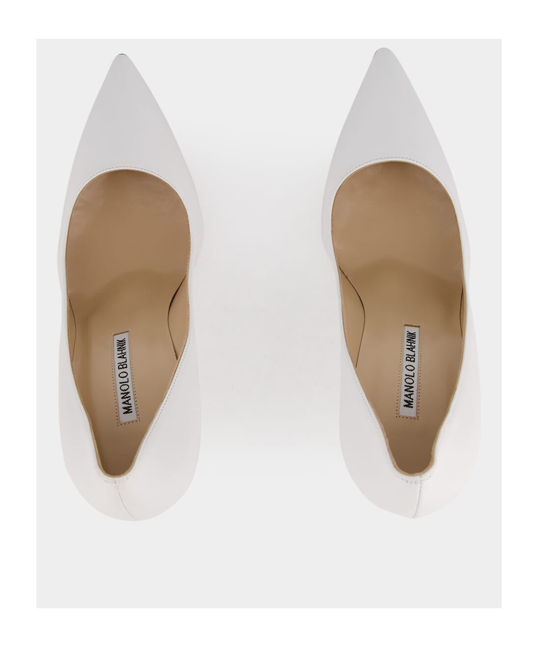 Manolo Blahnik Sinbelahi 105mm Stiletto Pumps In White