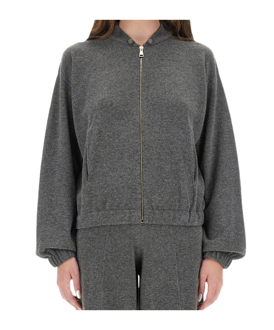 Fabiana Filippi Long-sleeved Sweatshirt In Gray