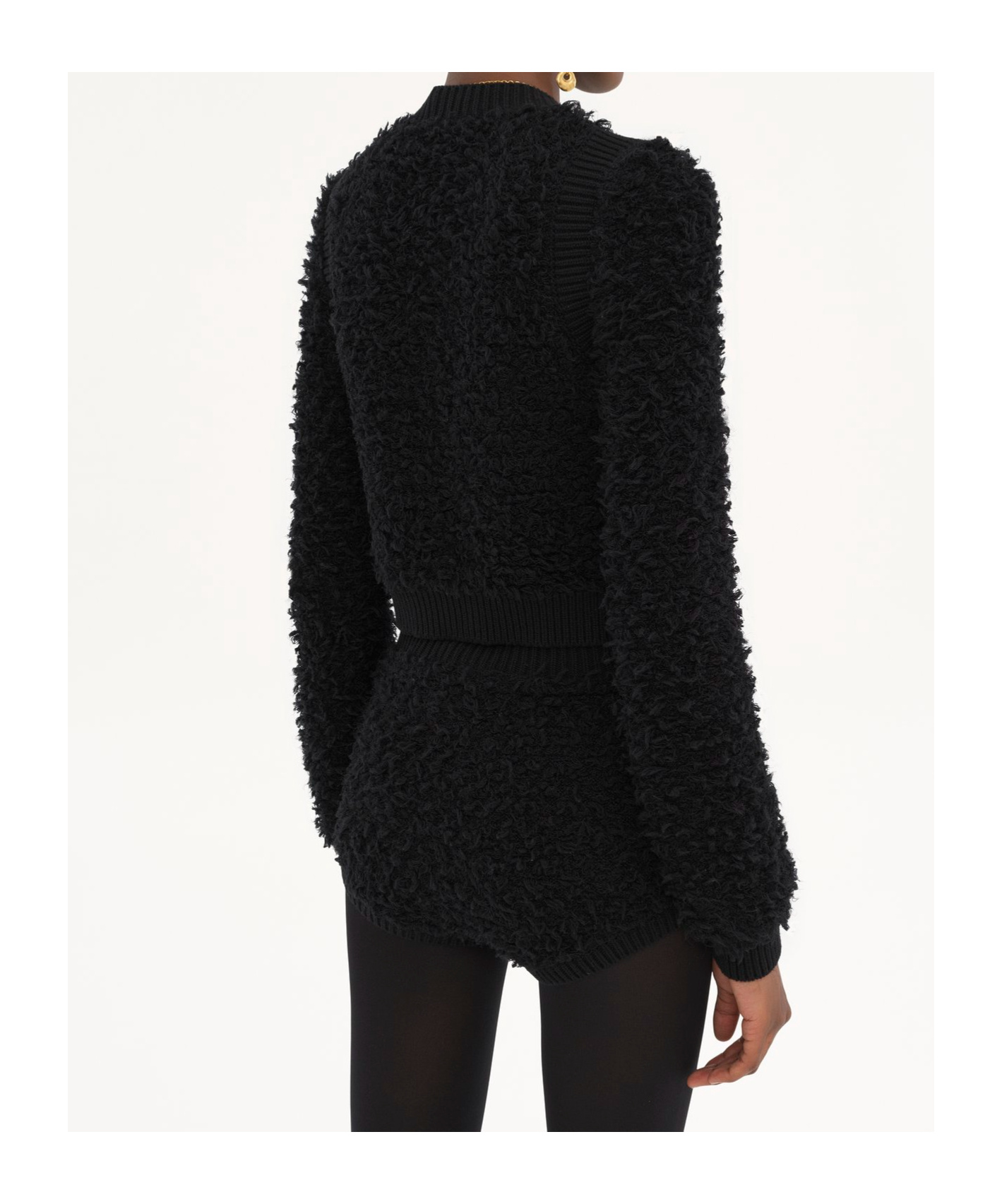 Chloé Boucle-knit Cardigan In Black
