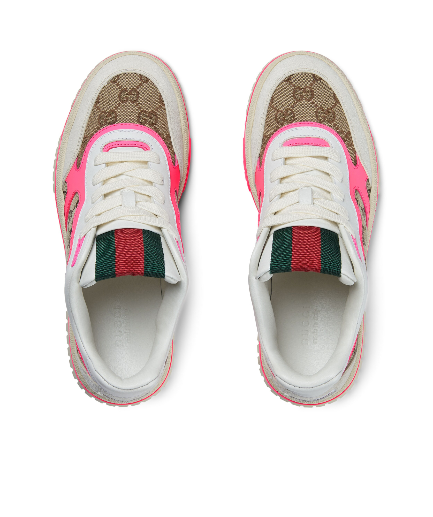 Gucci Re-web Panelled Sneakers In Multicolor