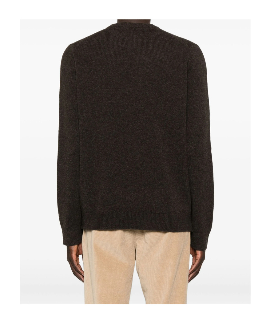 Samsoe & Samsoe Crew Neck Long-sleeved Sweater In Brown