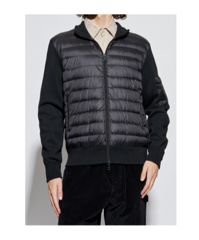 Paul & Shark Quilted Wool-panel Jacket In Blue