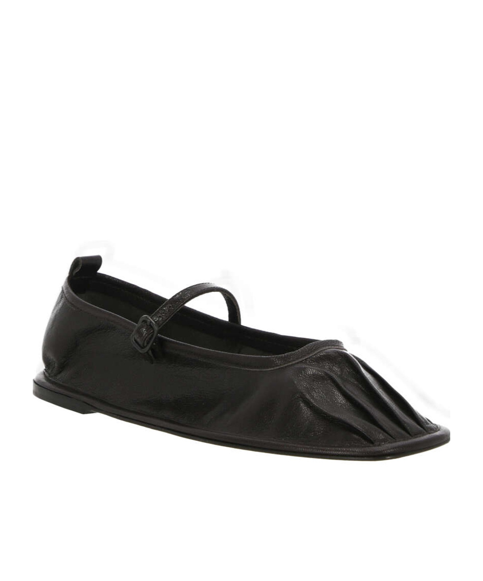 Shop Hereu Square-toed Ballet Shoes In Black