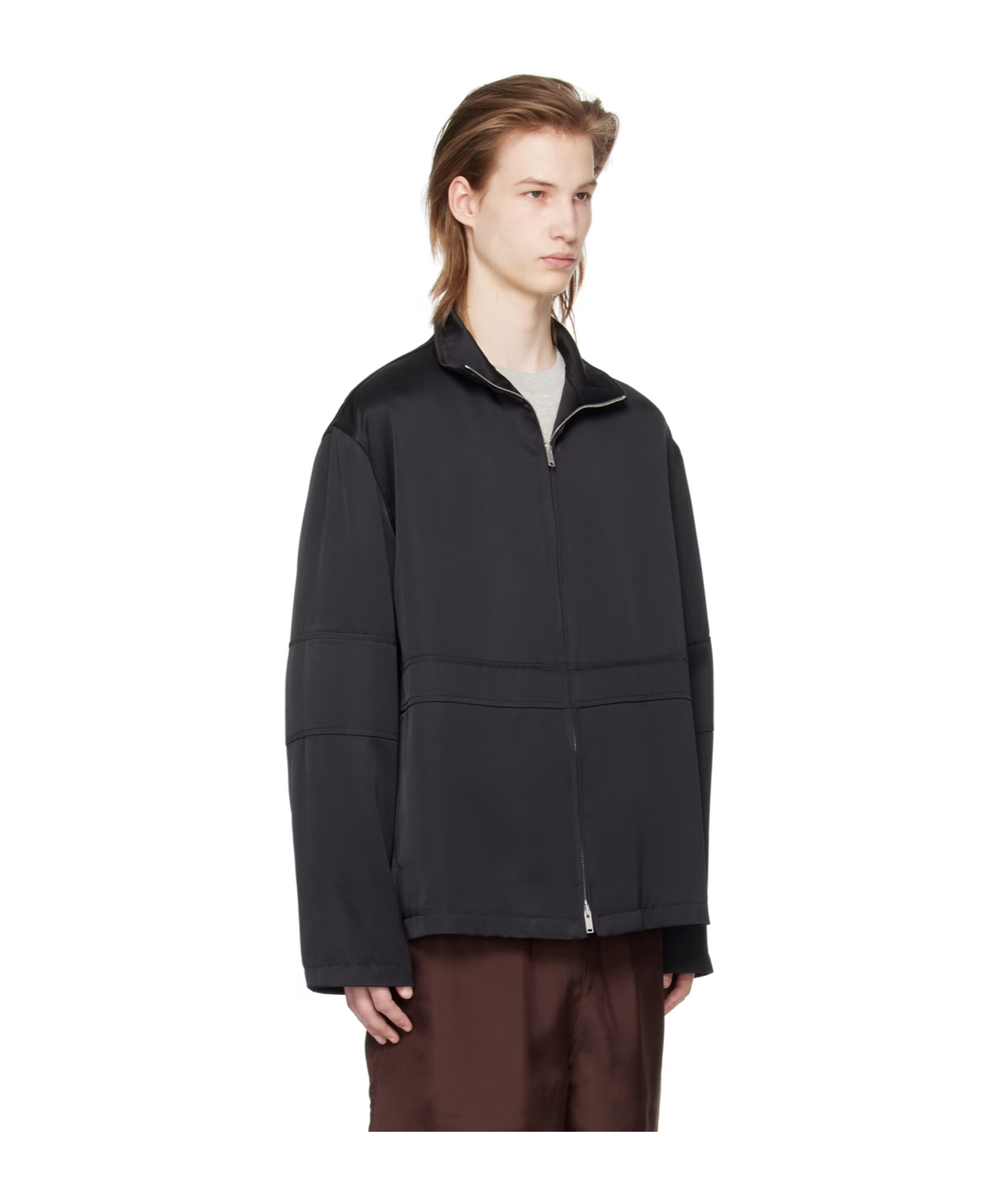 Jil Sander Black Zip Jacket In Black