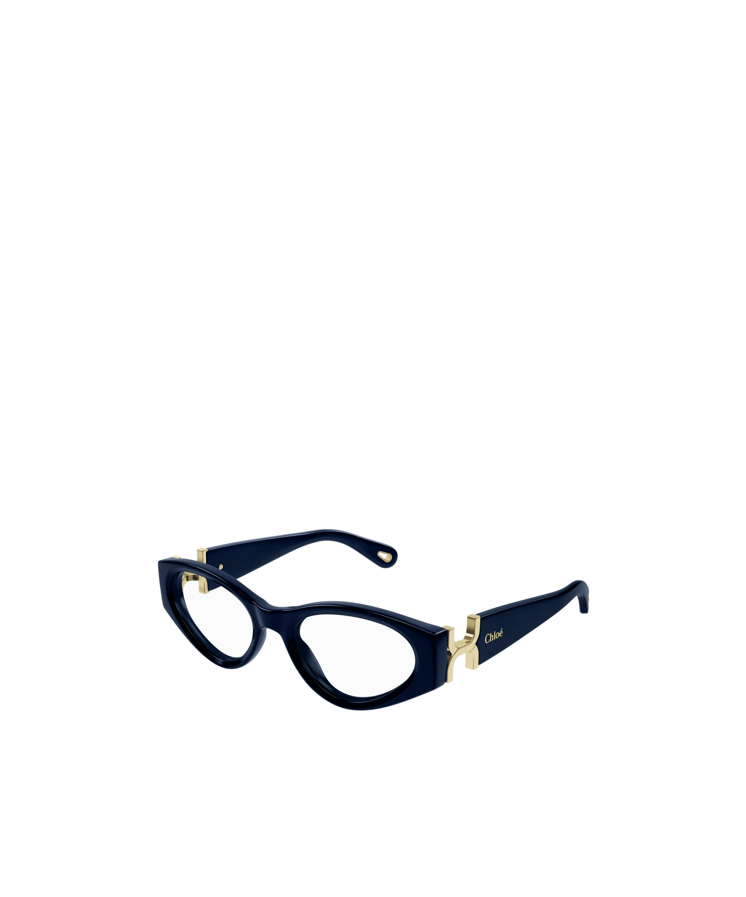Chloé Eyewear Cat-eye Frame Logo-engraved Glasses In Blue