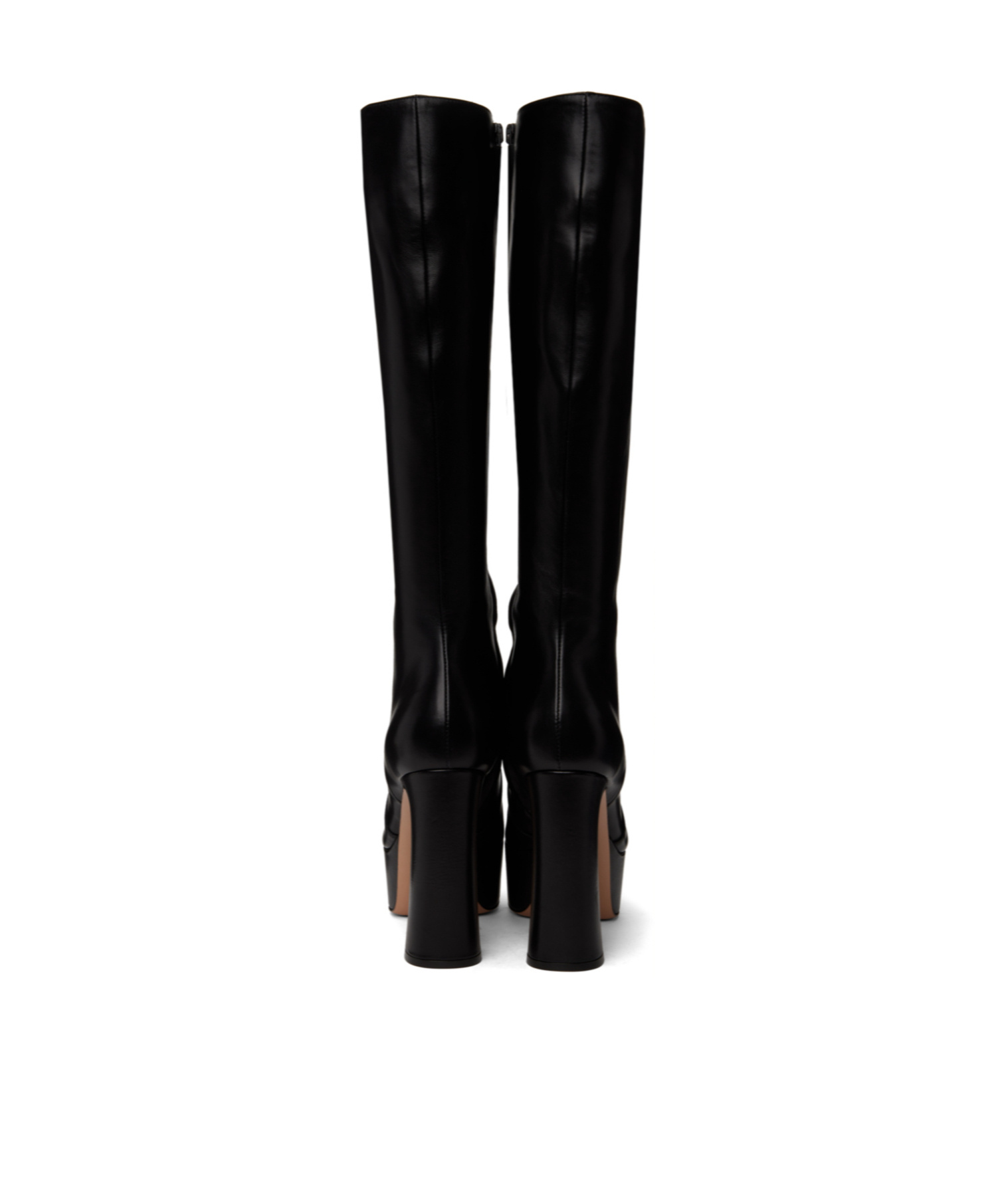 Shop Gianvito Rossi Thick And High-heeled Boots With Thick Soles In Black