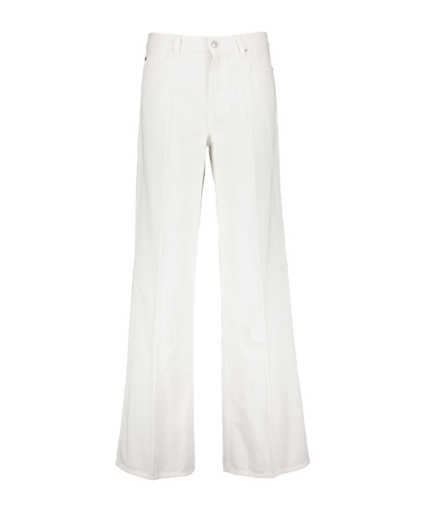 Shop 7 For All Mankind Lotta Flared Jeans In White