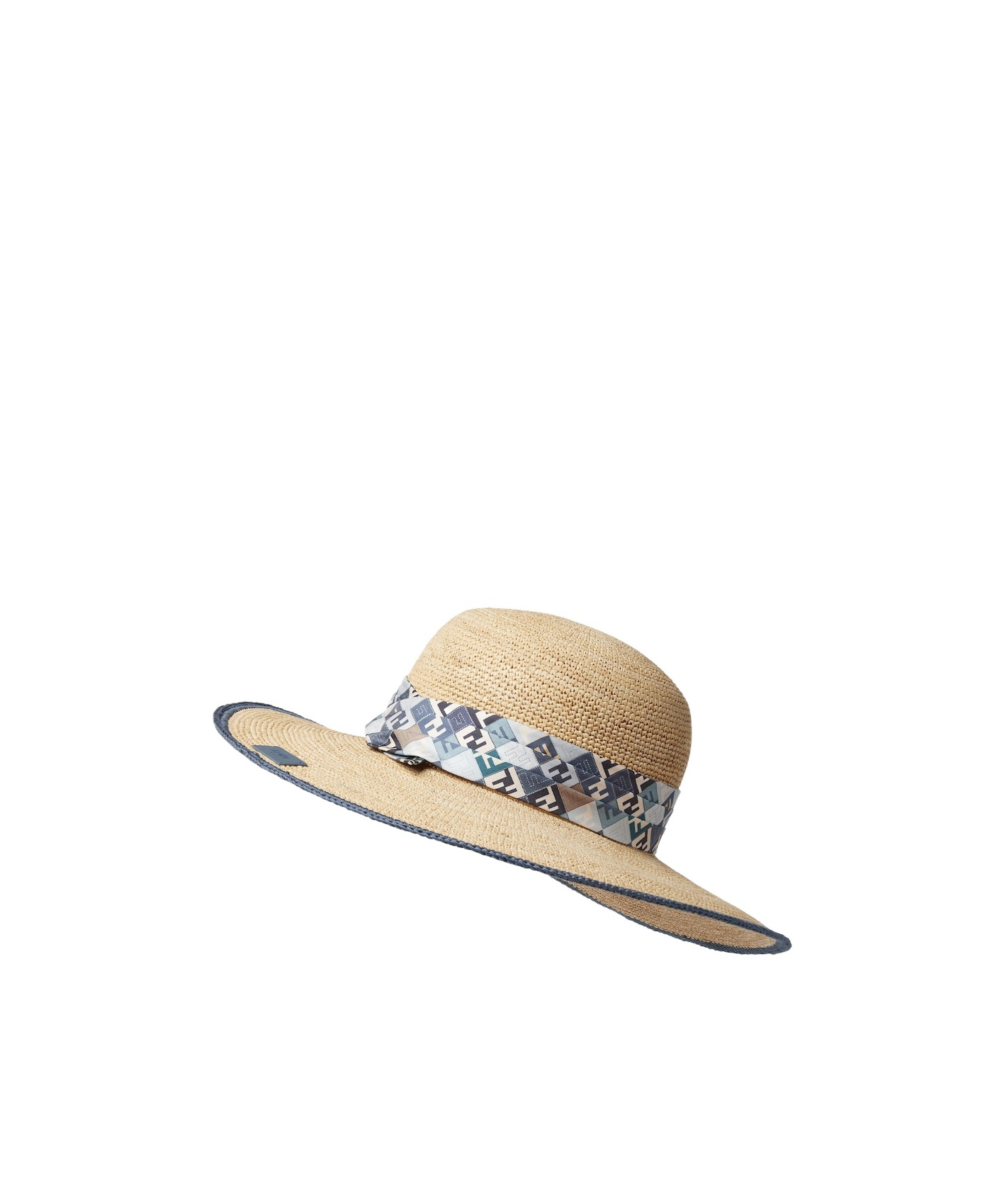 Fendi Beige Raffia Hat In Sand