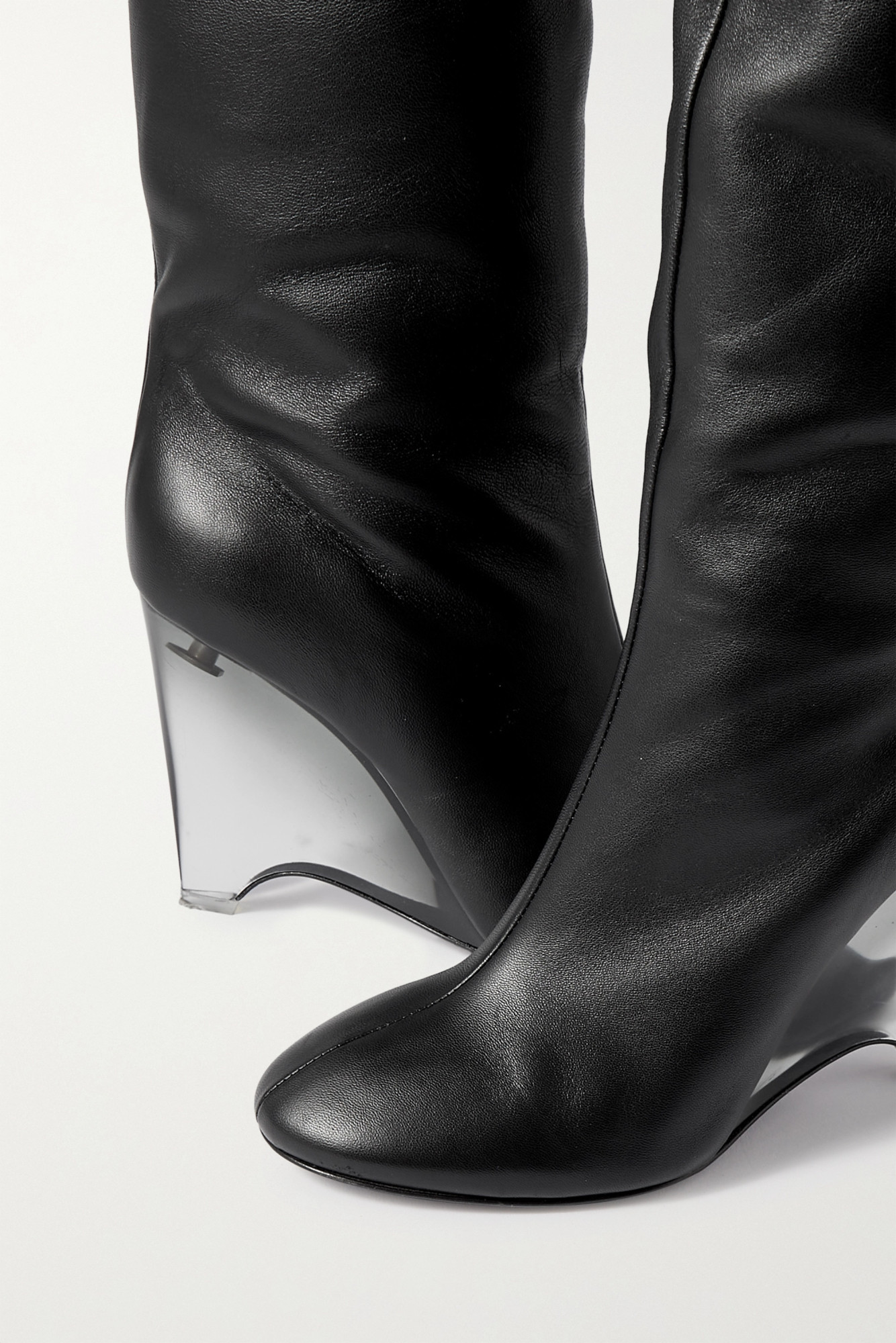 Alaïa Slope Heel Boots In Black