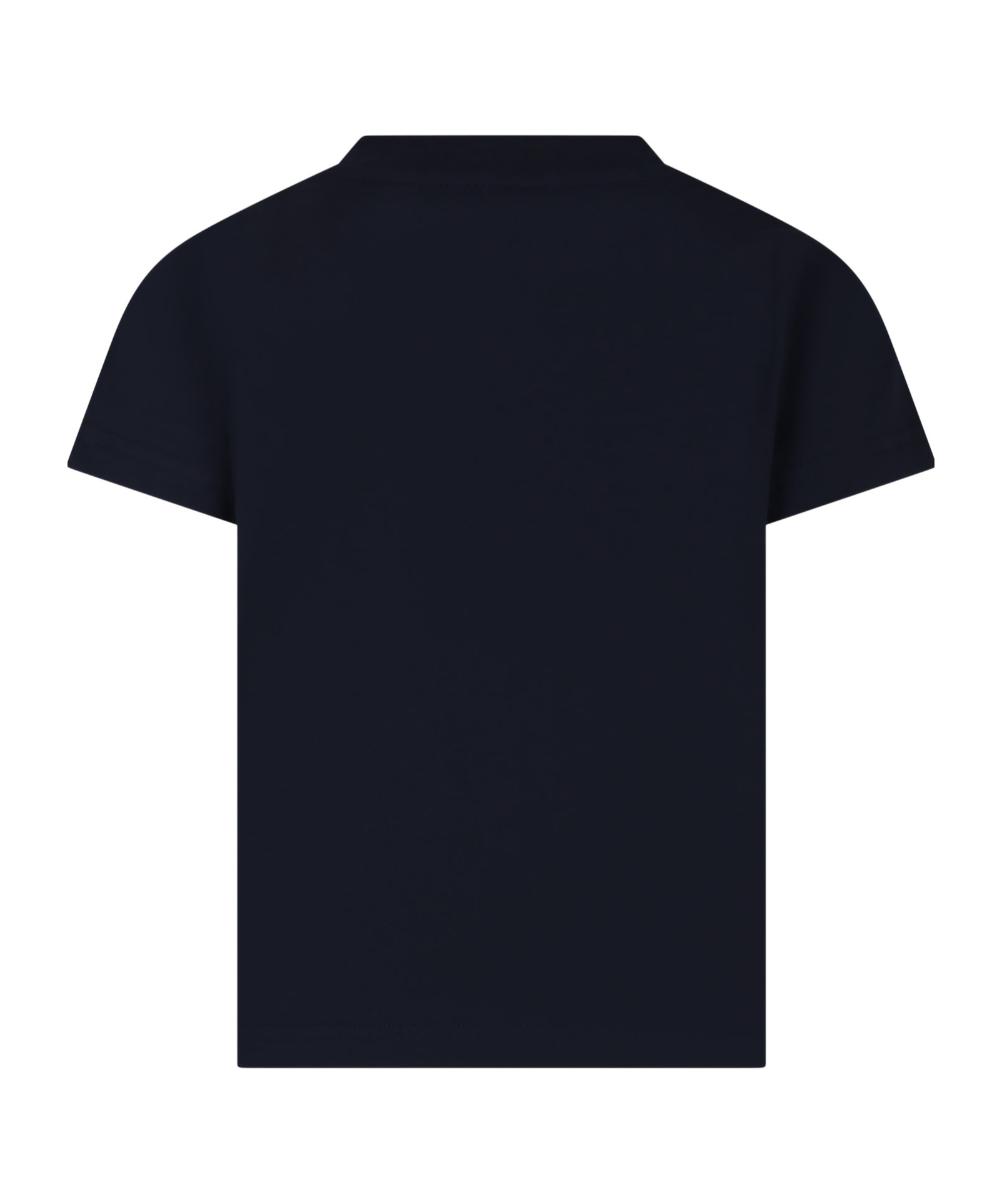 Moncler Enfant Logo Patch Crewneck T-shirt In Blue