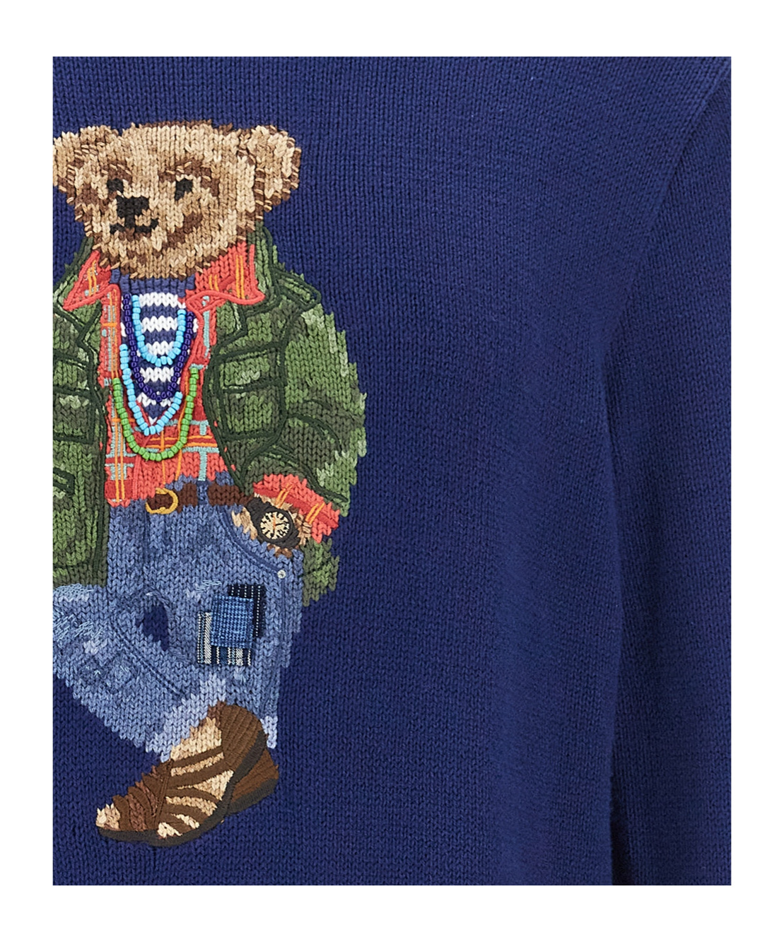 Shop Polo Ralph Lauren Polo Bear Knitted Sweater In Blue