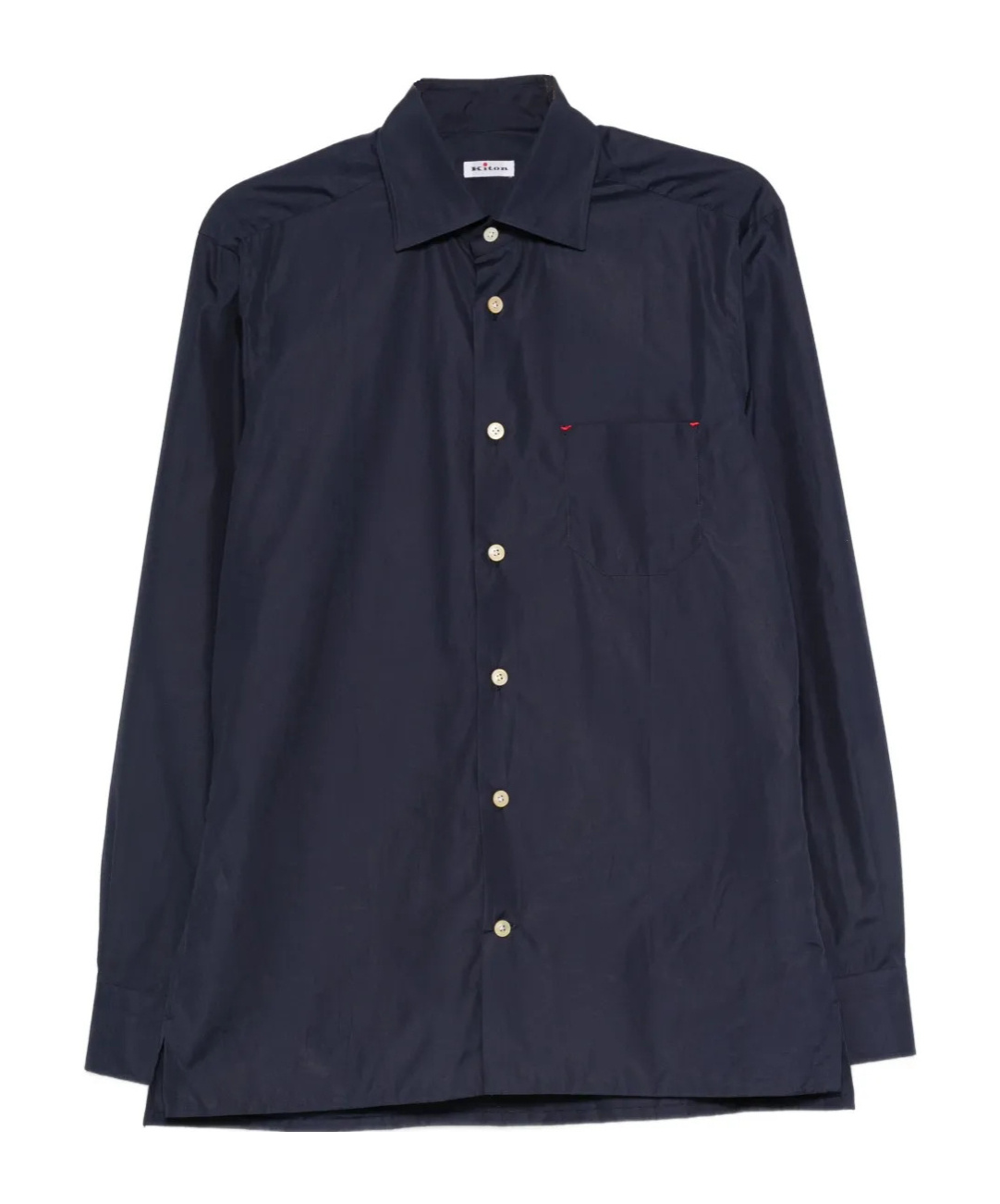 Kiton Long Sleeve Button Down Shirt In Blue
