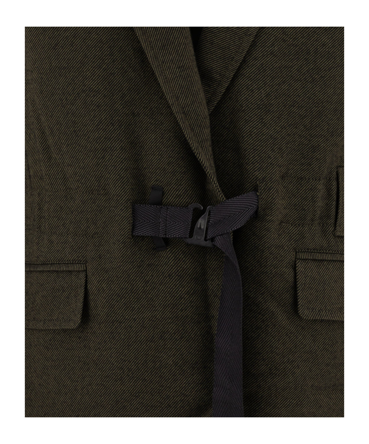 Comme Des Garçons Homme Self Tie Fastened Blazer In Black