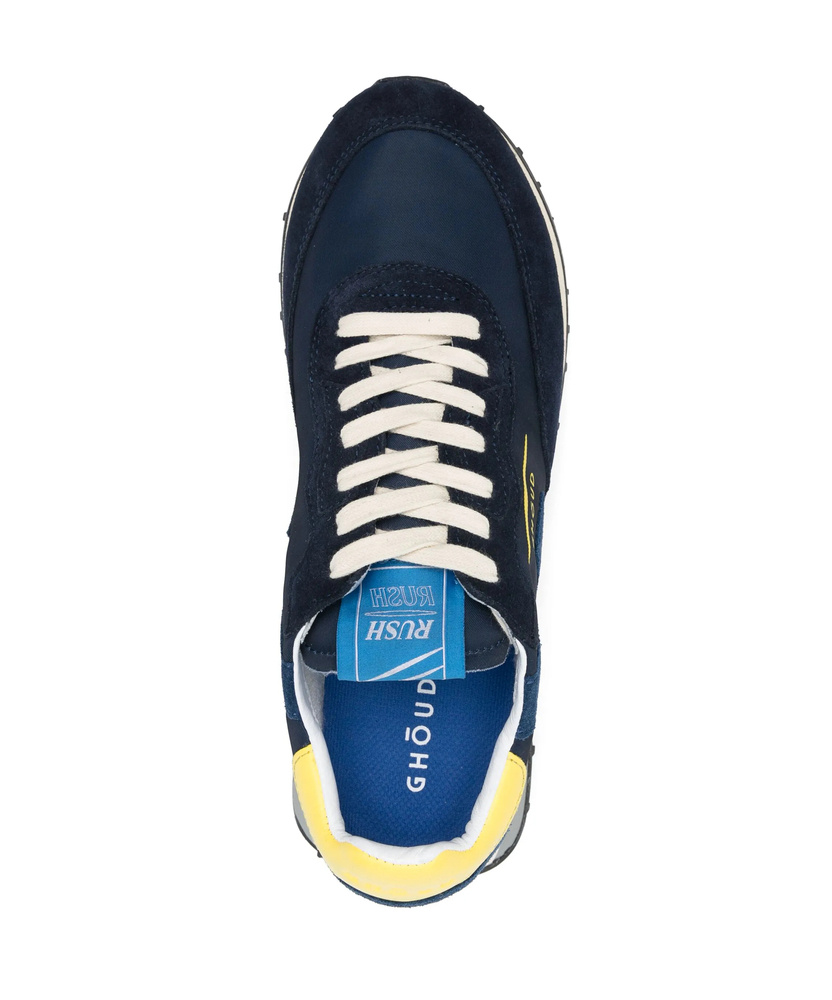 Ghoud Rush Sneakers In Blue Suede And Fabric In Black