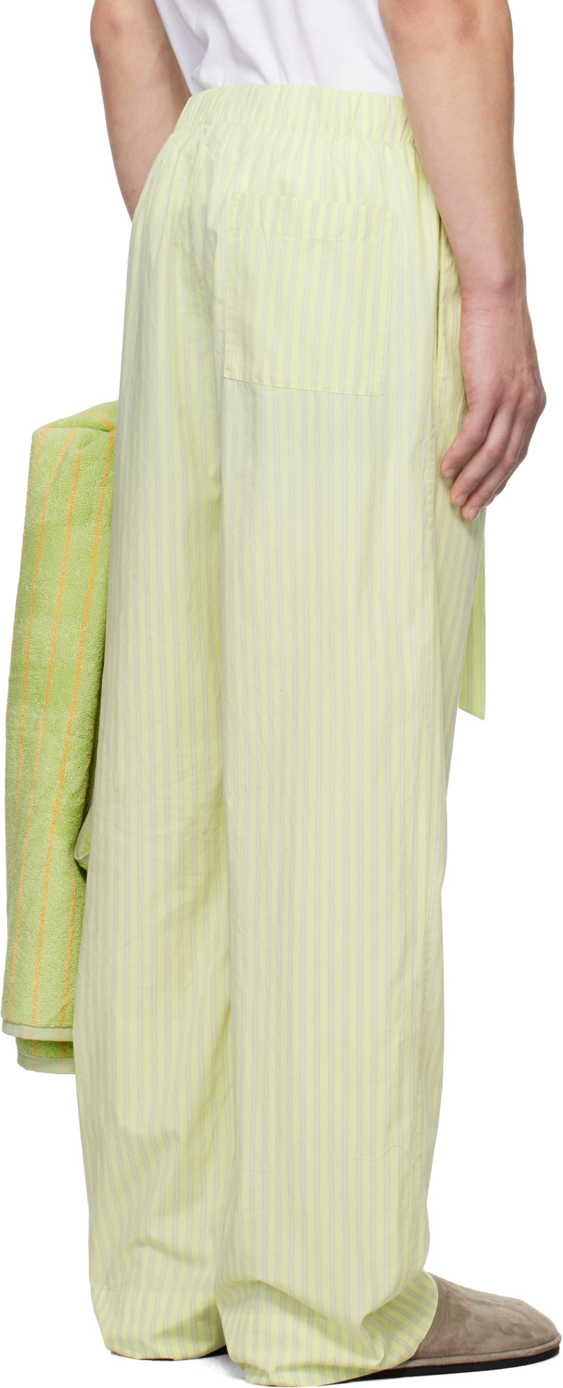 Tekla X Auralee Collaboration Pajama Pants In Yellow