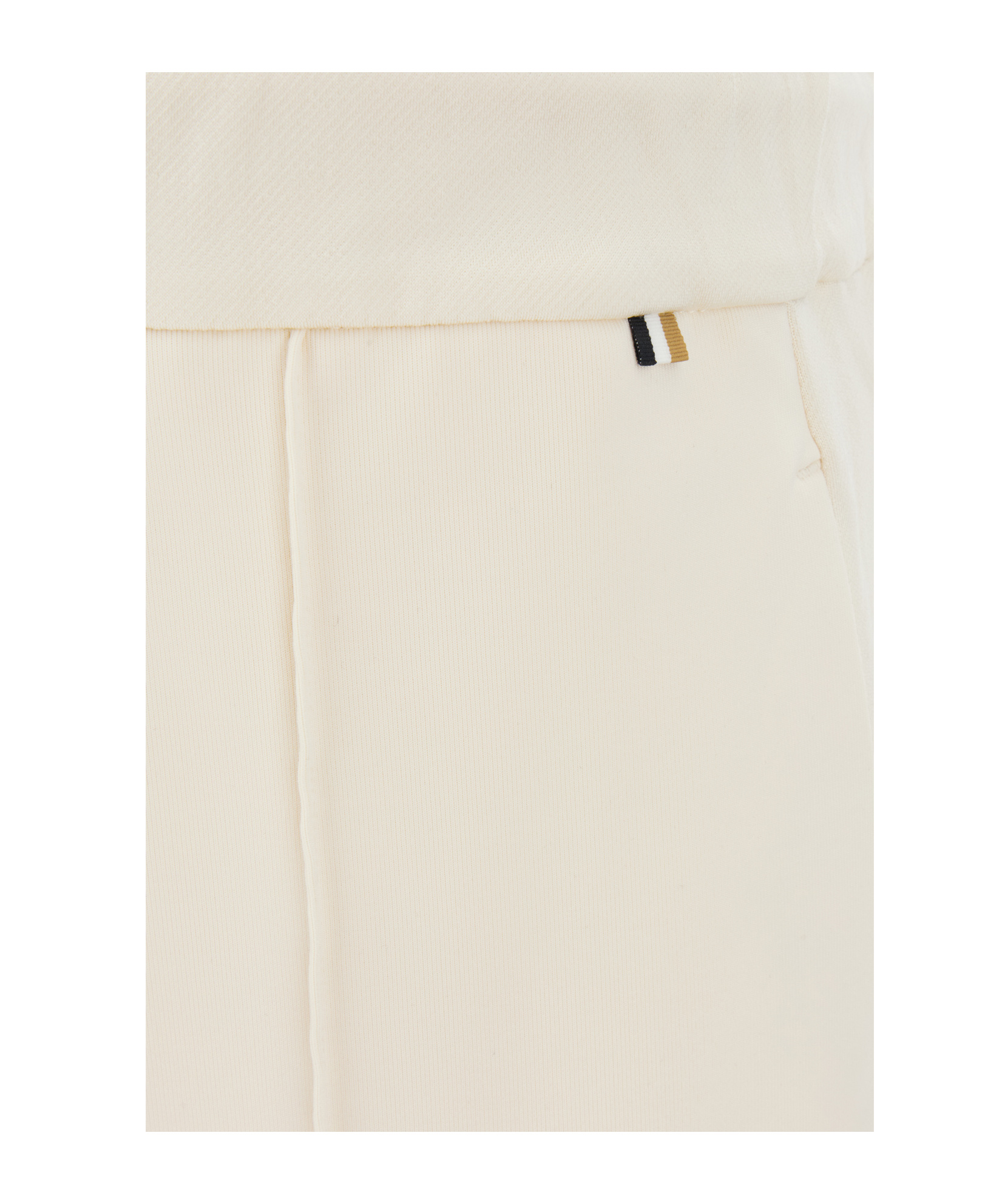 Hugo Boss Ivory Stretch Polyester Blend Joggers In White
