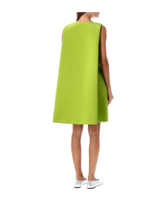 Shop Philosophy Di Lorenzo Serafini Sleeveless Satin Mini Dress In Green