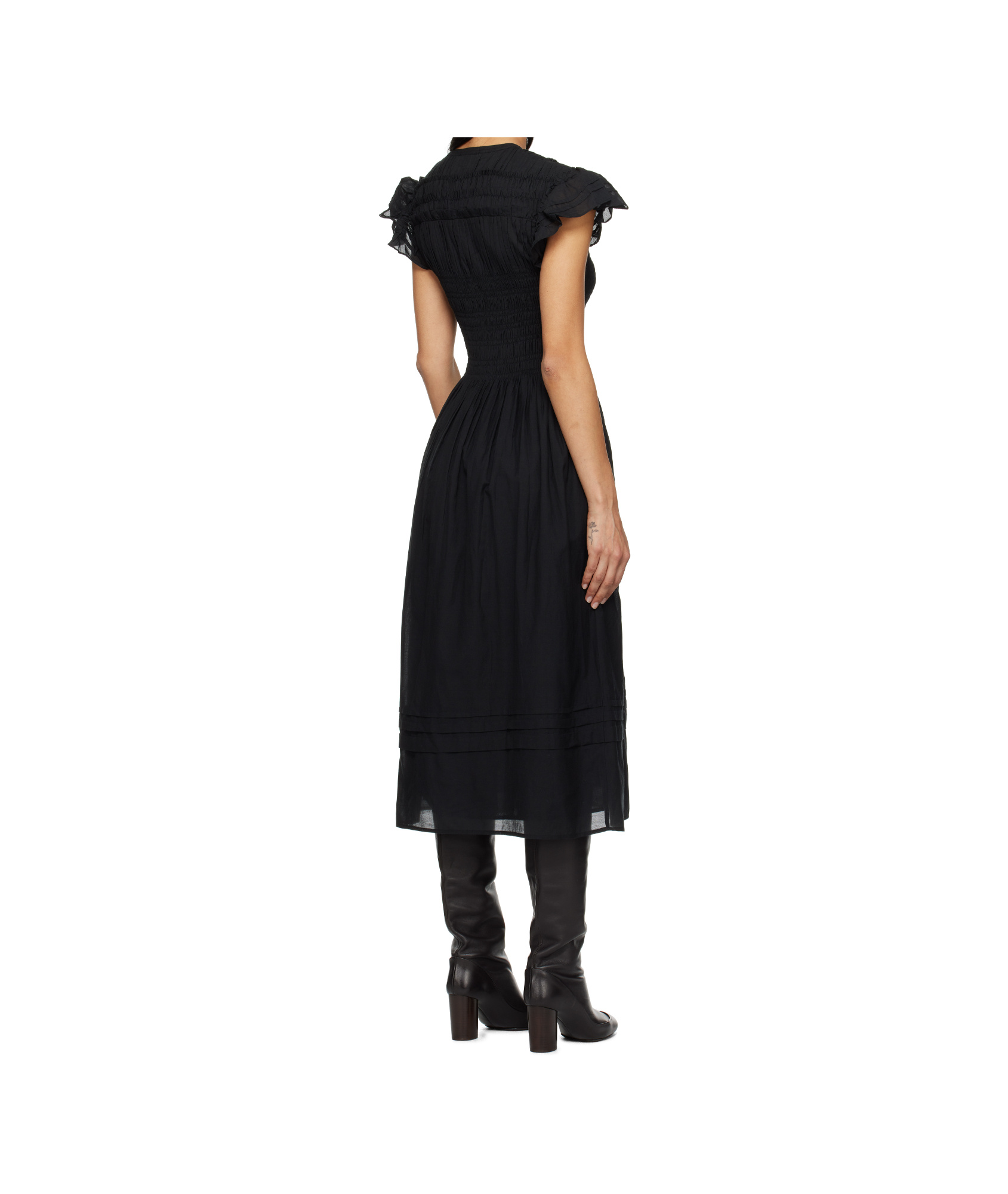 Sea Short Sleeve Dress In Black