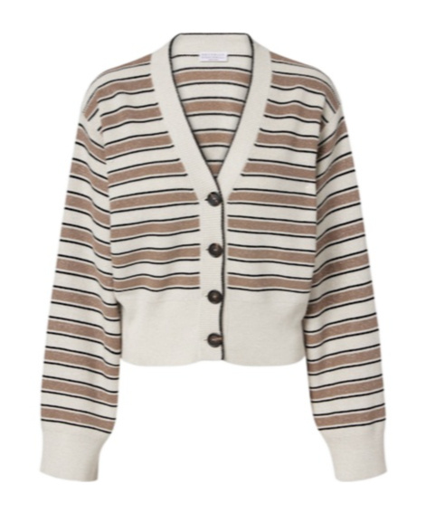 Brunello Cucinelli Long-sleeved Knitted Cardigan In White