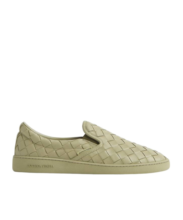 Bottega Veneta Sawyer Intrecciato Leather Sneakers In Nude