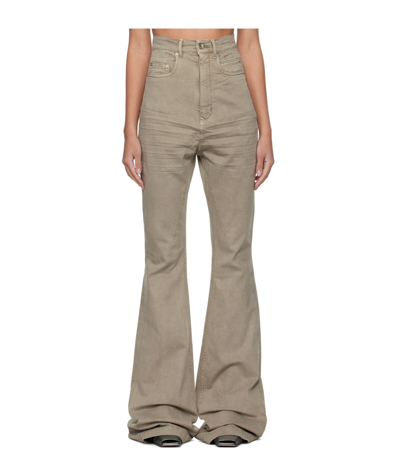 Rick Owens Drkshdw Off-white Bolan Jeans In Gray