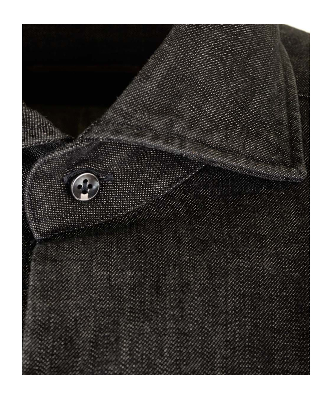 Barba Napoli Dandy Life Denim Shirt In Black