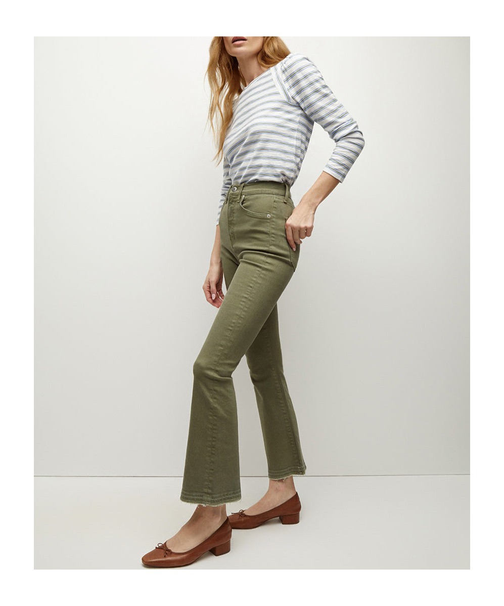 Veronica Beard Belt-loop Jeans In Green