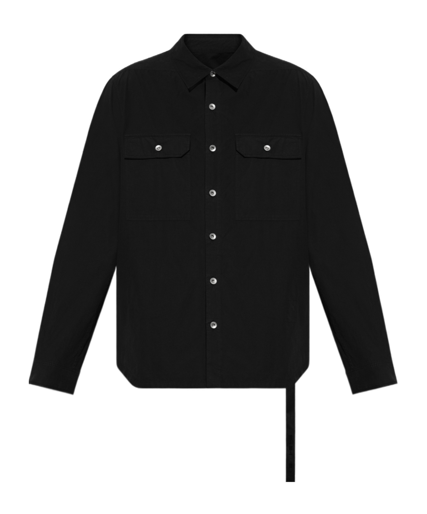 Rick Owens Drkshdw Negro Camisa Con Bolsillos In Black
