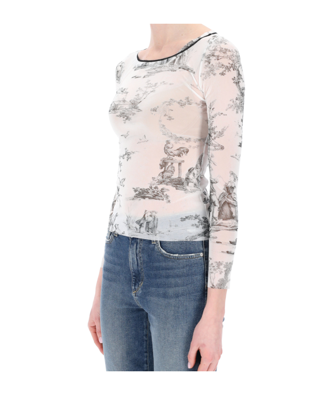 Philosophy Di Lorenzo Serafini Toile De Jouy-print Top In Blue