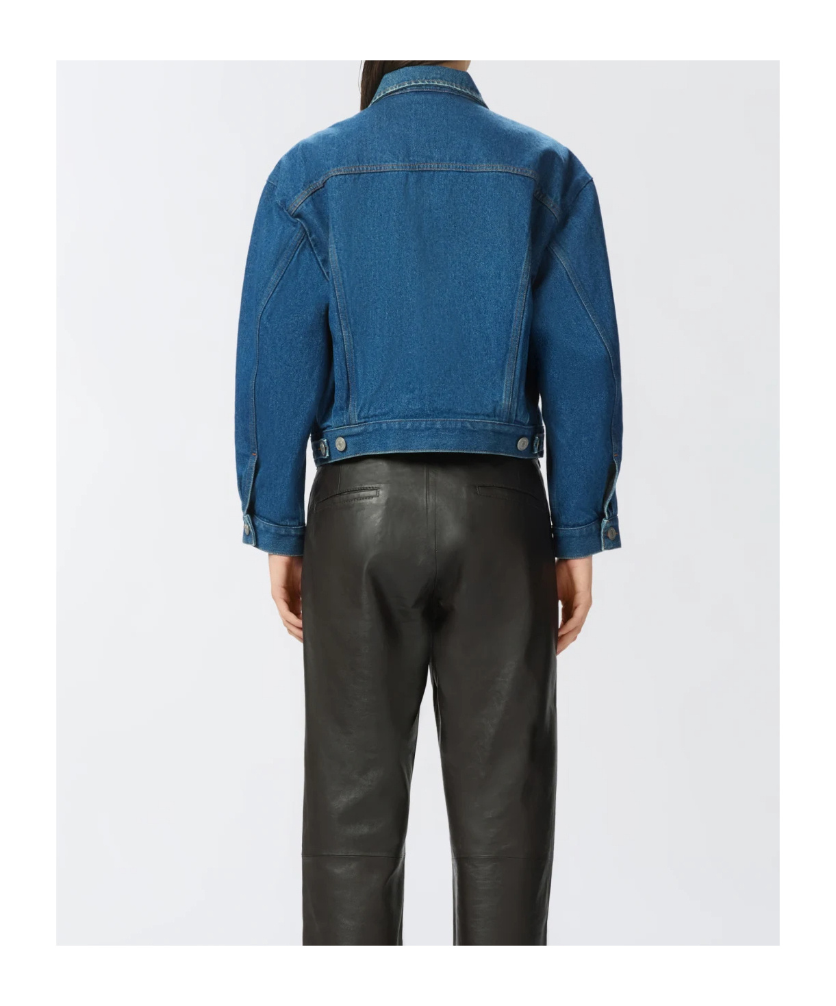 Pinko Jeansjacke Mit Pferde-print In Dark Blue