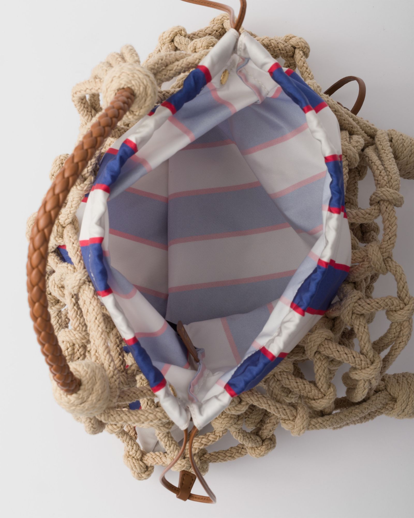 Prada Noué Medium Cotton Macramé Bag