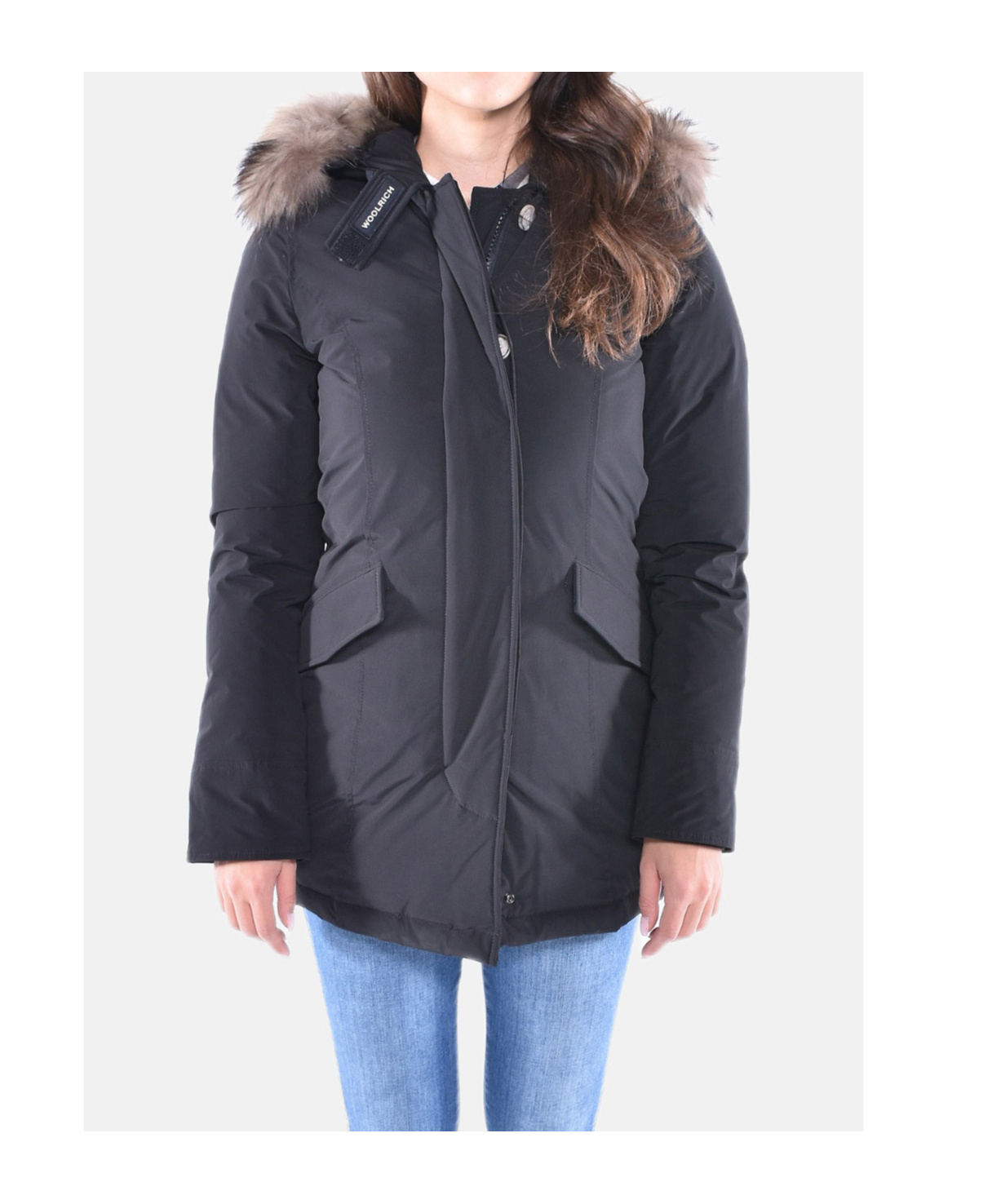 Woolrich Luxury Arctic Raccoon Parka In Black