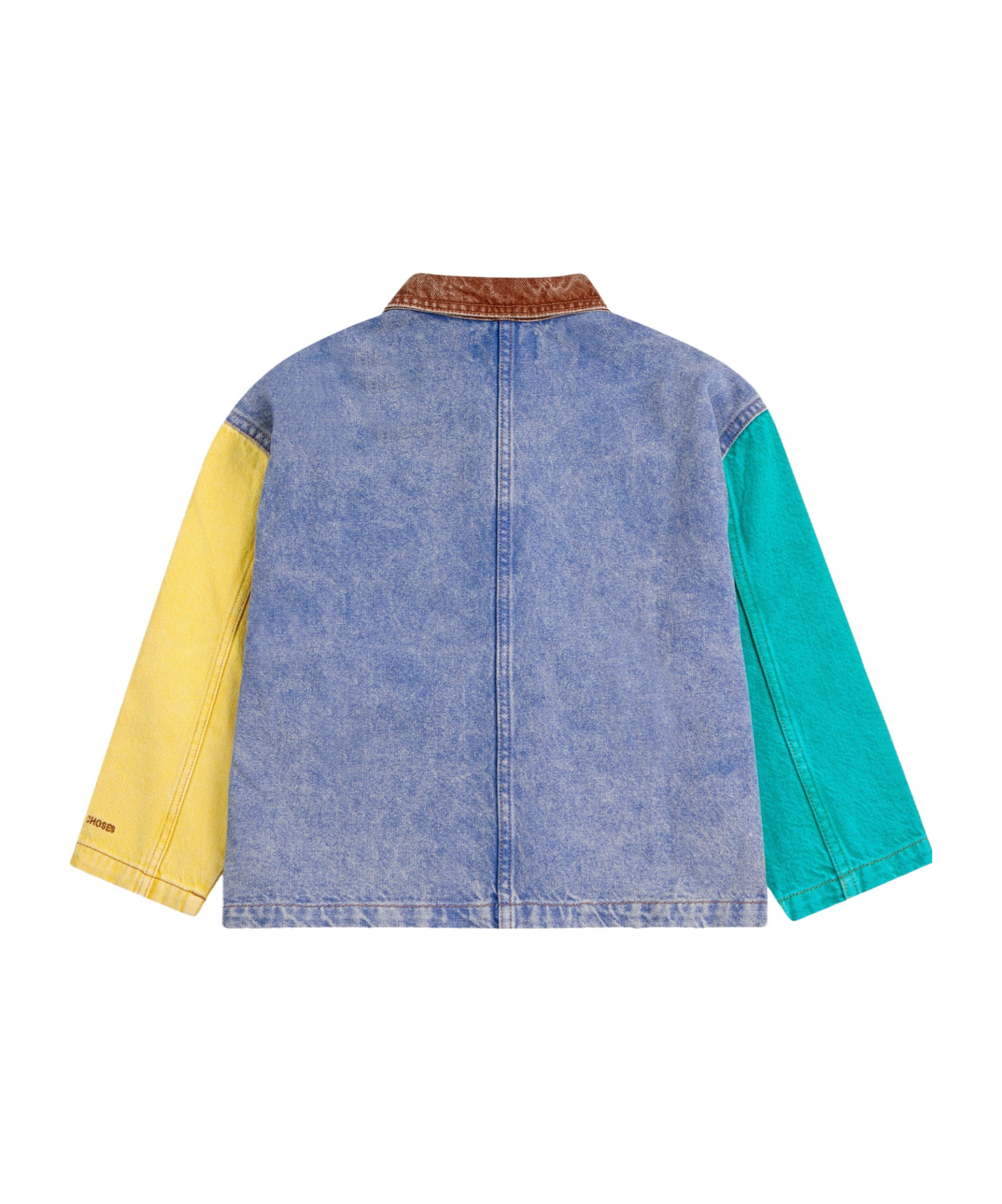 Bobo Choses Long-sleeved Denim Shirt In Multicolor