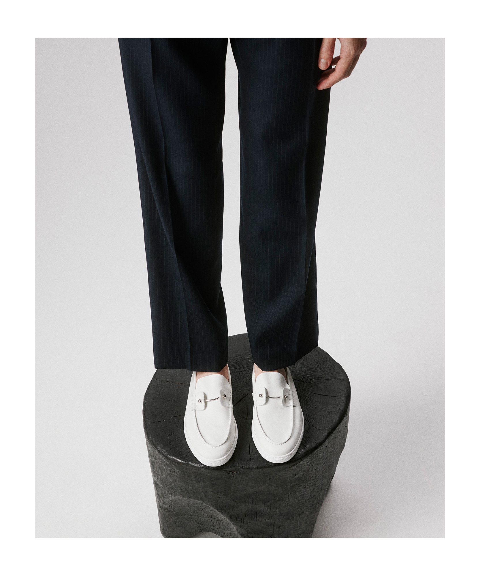 Christian Louboutin Chambeliboat Leather Boat Shoes In White