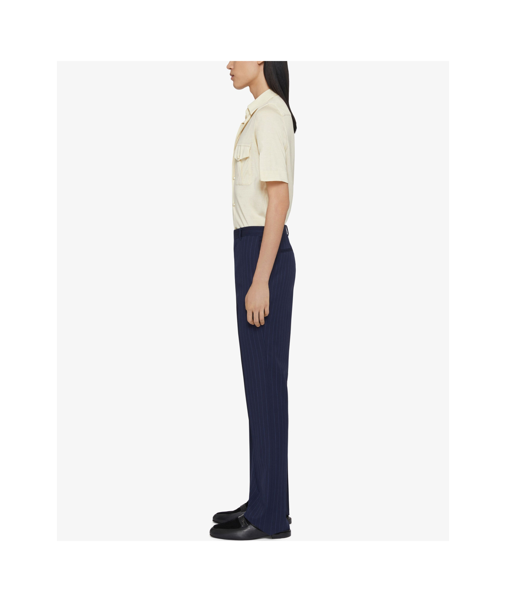 Givenchy Men's Silk Pearly-button Military Shirt In White