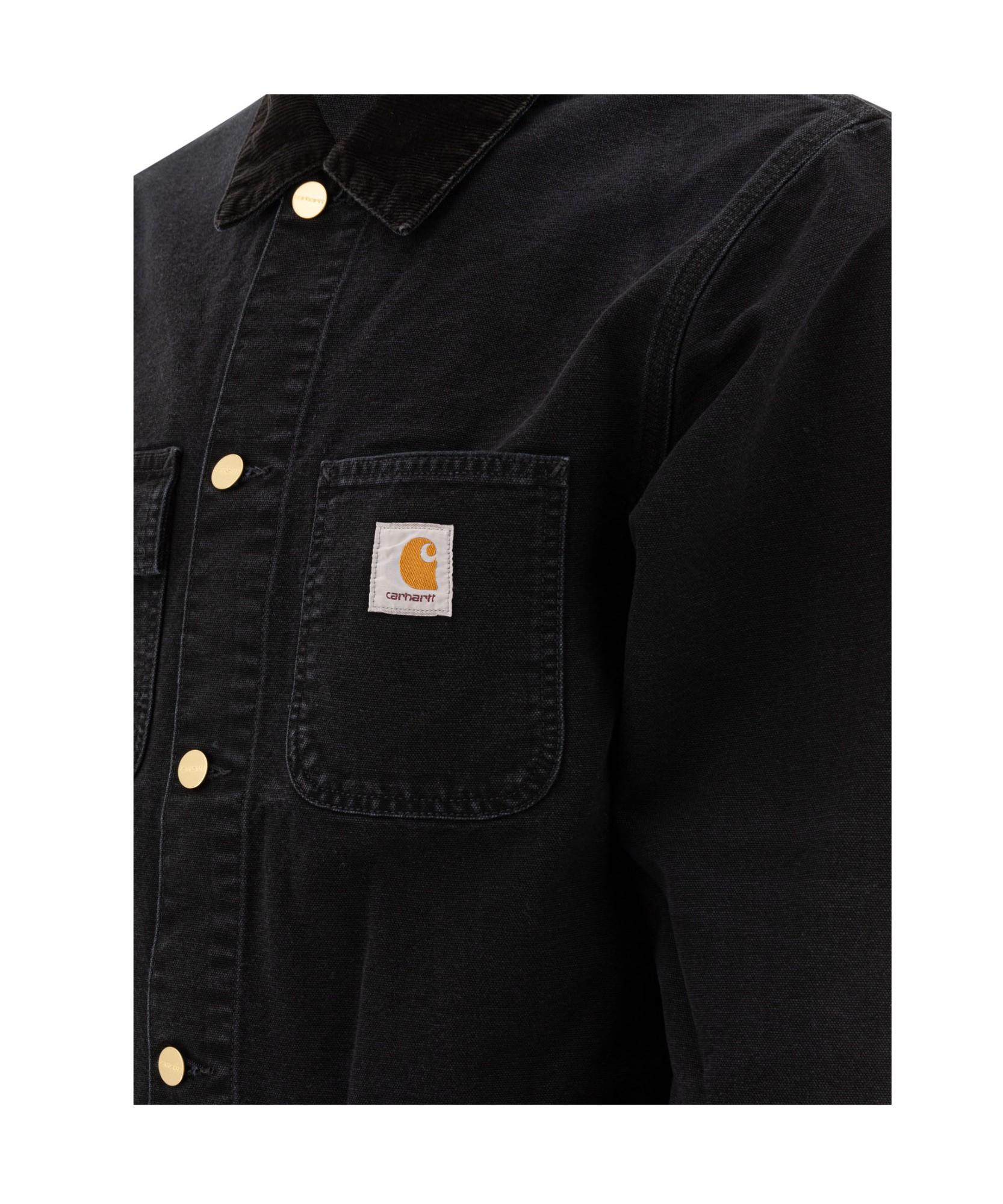 Carhartt Wip Logo Patch Michigan Coat In Black