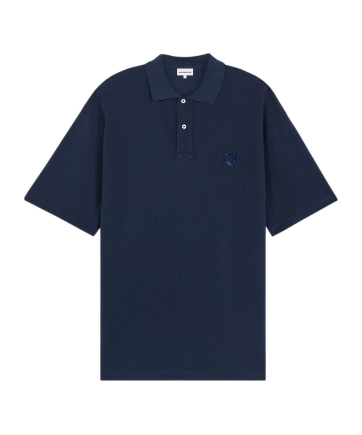 Maison Kitsuné Bold Fox Head Polo Shirt In Black