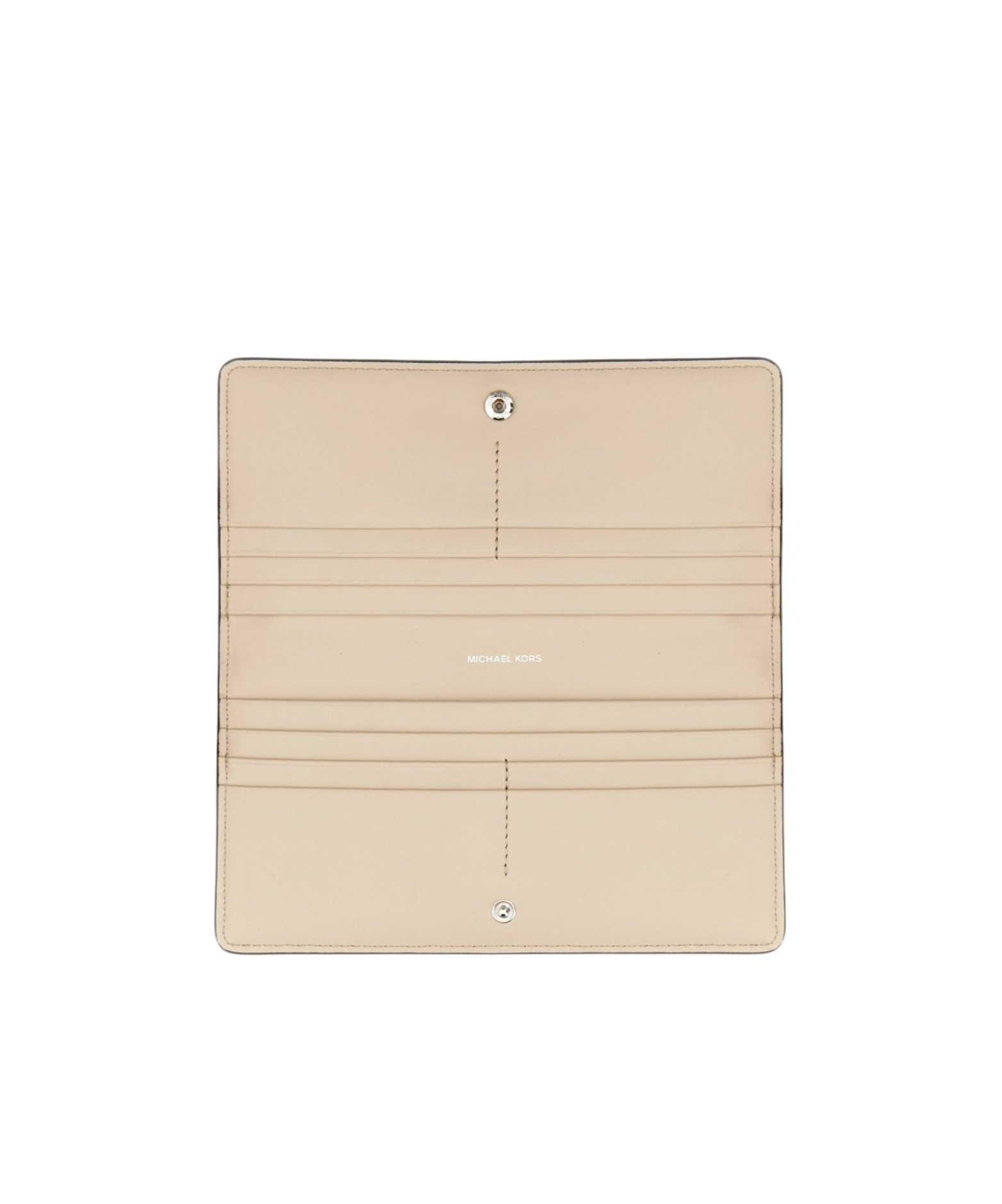 Michael Kors Michael Empire Logo Plaque Medium Wallet In Neutral