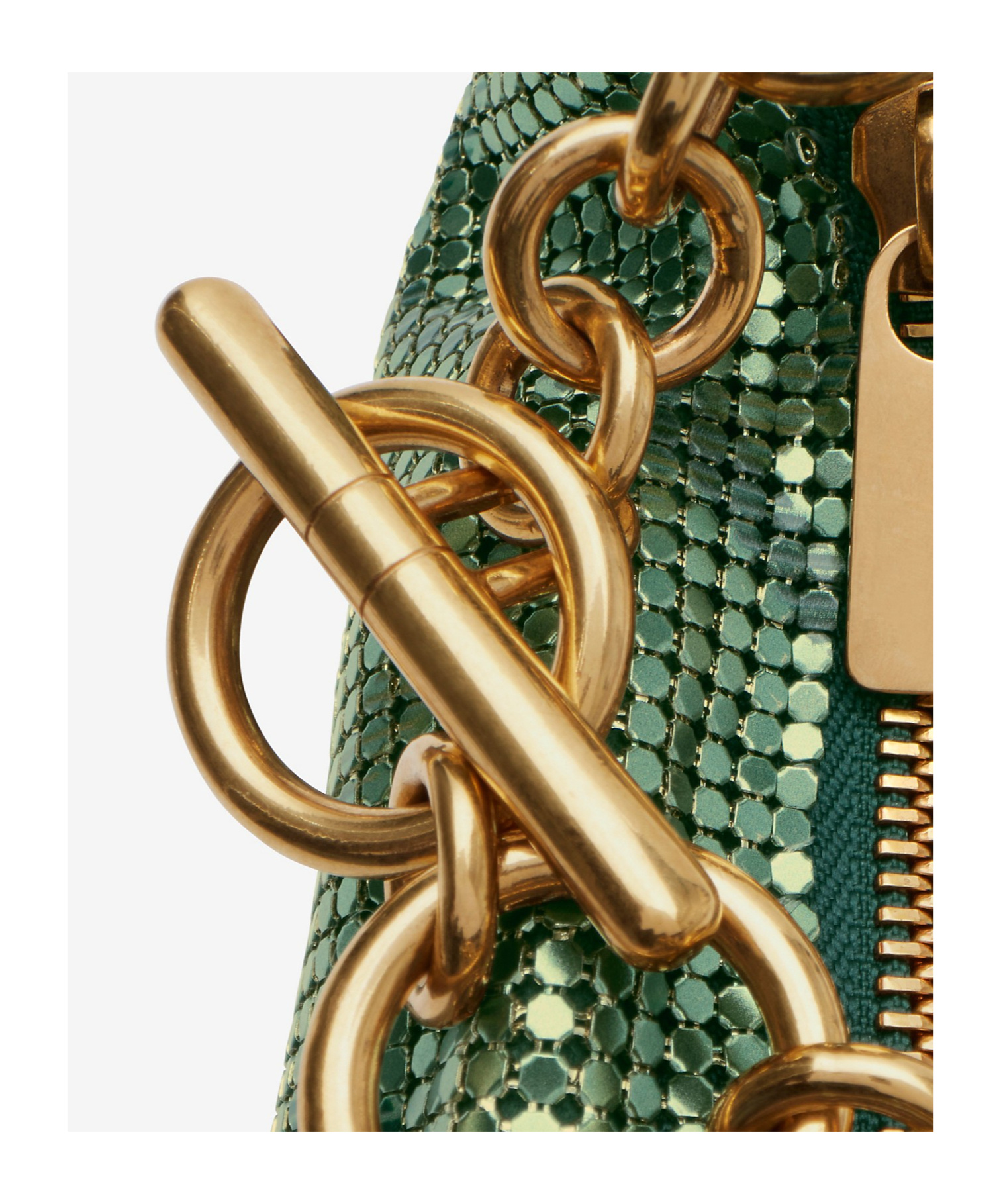 Burberry Chainmail Shoulder Bag In Green