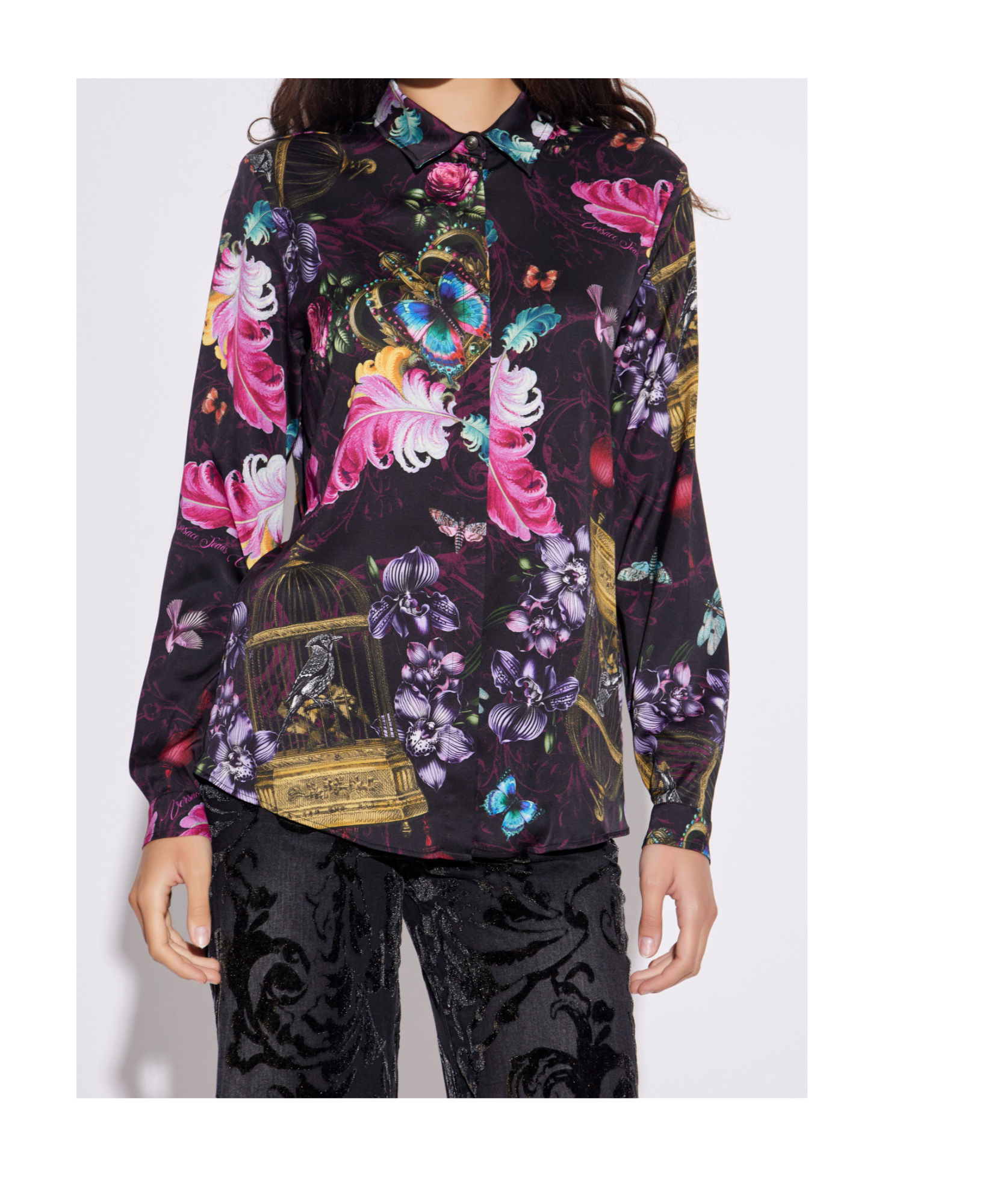 Versace Jeans Long-sleeved Shirt In Multi